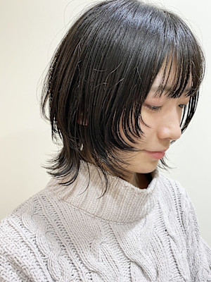 【SATOSHI】ウルフボブ×暗髪