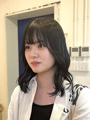 ミディアム/小顔/モード/プリカール/韓国/大人ガーリー