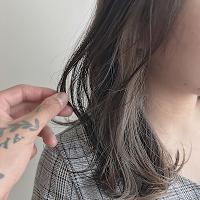 【SATOSHI】インナーカラー×シアーグレージュ