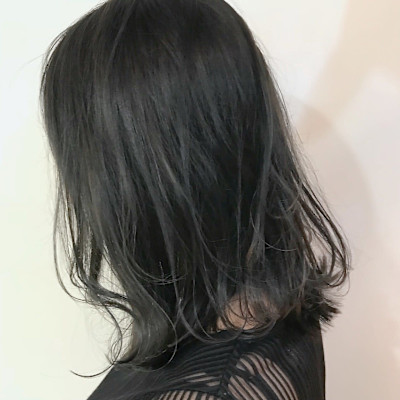 【SATOSHI】暗髪ブルージュ×ワンレン