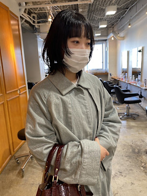 【SATOSHI】黒髪×ウルフ×ちょいワイドバング