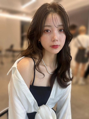 ダークブラウンシースルーワンホンヘア