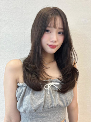 大人可愛い大人美人くすみカラーアッシュグレーベージュ