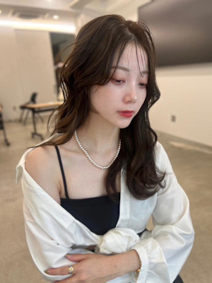 ブリーチなし秋色カラーオリーブカラーミディアムレイヤー