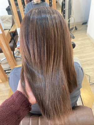 お客様髪質改善データ1462（白髪ぼかしカラー）