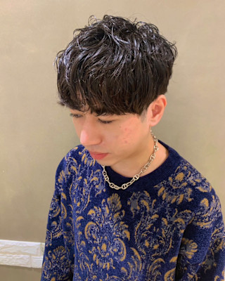 【メンズカット＋ナチュラルパーマ】