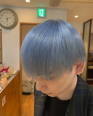 【メンズハイトーン艶カラー】