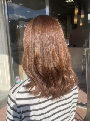 ブラウンカラー／ブリーチなしカラー