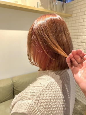 黒髪/ボブウルフ/ネビージュ/小顔/ワンレン/仙台/髪質改善