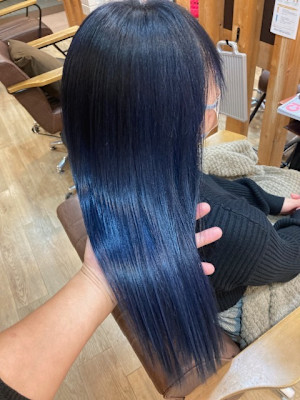 お客様髪質改善データ1465（ブルーブラック）