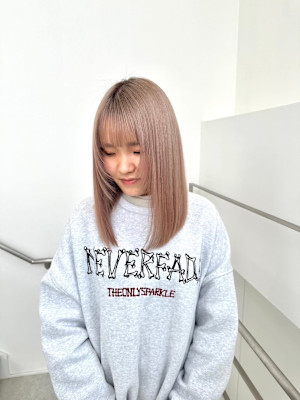 ダブルカラー/ブリーチ有/ブリーチ無/透明感/グレージュ