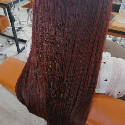 ブリーチなしピンクブラウン