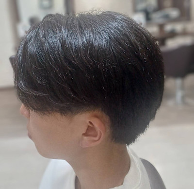 かき上げセンターパート