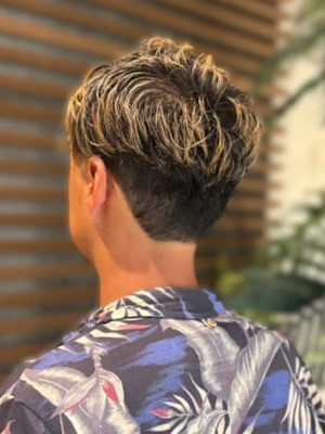 ベリーショート韓国マッシュフレンチカジュアルツーブロック