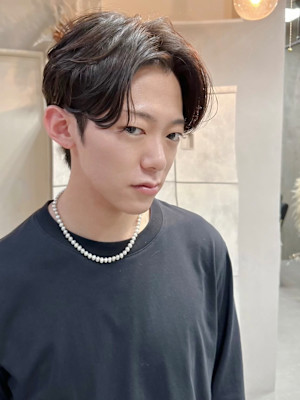 メンズカット 韓国風ダウンパーマ×フェザーパー高崎駅]