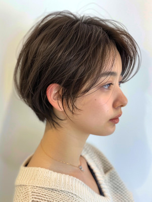20代30代40代カッコ可愛いふんわりショートヘア◎
