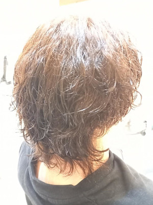 デジタルパーマ+カラー