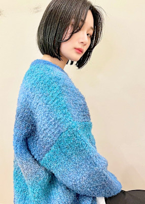 10代、20代に大人気！韓国風切りっぱなしボブ