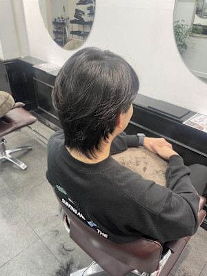 メンズウルフカット/メンズカット/ハッシュカット