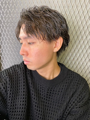 ナチュラルセンターパート/メンズカット/パーマ/センターパー