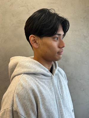 ナチュラルセンターパート/メンズカット/パーマ/センターパー