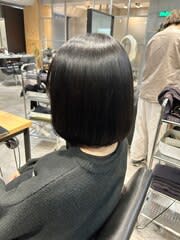 ティアラ縮毛矯正、ボブスタイル【担当　江口】