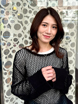 外ハネアレンジしたセミロング