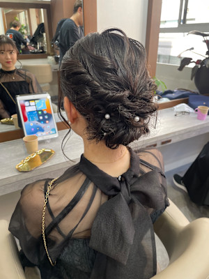 ヘアセット/ヘアアレンジ/お呼ばれヘア/シニヨン