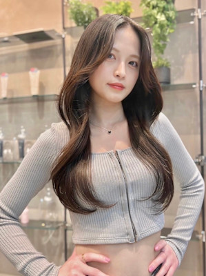 レイヤーカット韓国風レイヤー髪質改善トリートメント縮毛矯正