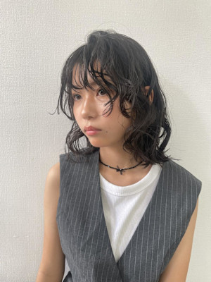 レイヤーカット/ニュアンスパーマ/顔まわりレイヤー