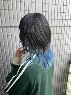 ウルフレイヤー/レイヤーカット/ブルーカラー