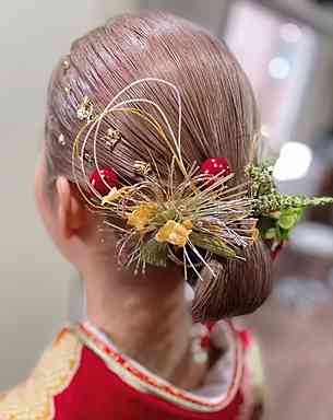 お着物、パーティー、ヘアセット