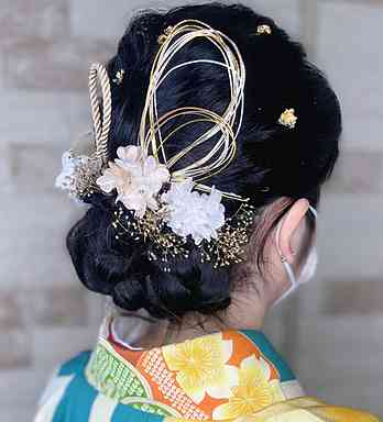 お着物、パーティー、ヘアセット