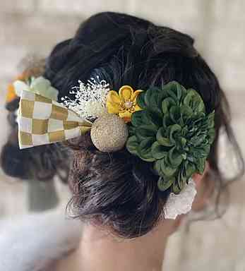 お着物、パーティー、ヘアセット