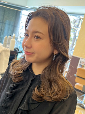 ★30代40代韓国風レイヤーカット根元パーマ髪質改善