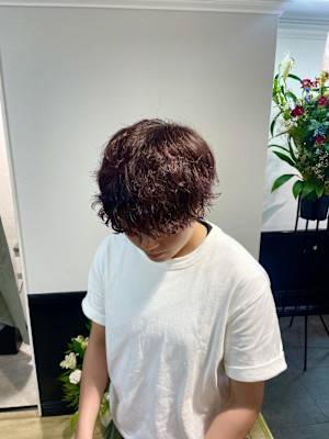 特殊パーマ/カシスカラー/チェリーピンク