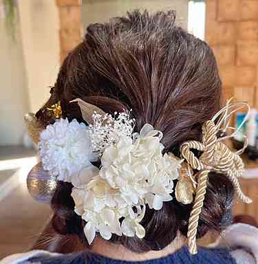 お着物、パーティー、ヘアセット