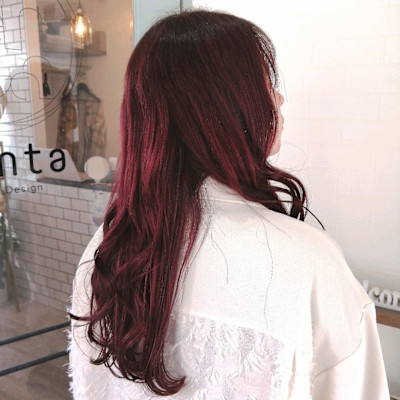 ブリーチなしダブルカラー×ピンクブラウン