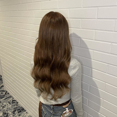 ベージュブラウンロング