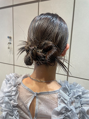 カチモリヘア結婚式お呼ばれアレンジ×小野ふゆり