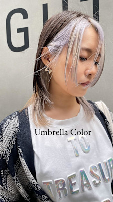 インナーカラー/ホワイトブランド/ラベンダーミルクティー