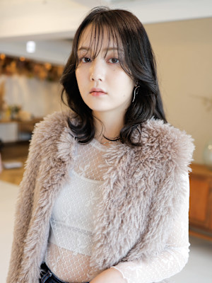 【tetote三宮】こなれミディ / アッシュブラック