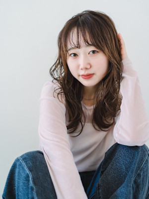 ナチュラルベージュ×ロング