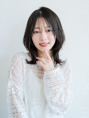 顔周りレイヤー×ミディアム