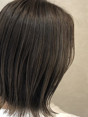 ハイライト後のグレージュ