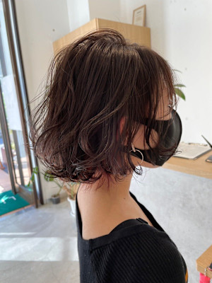 ショートボブ【スモーキーピンク】