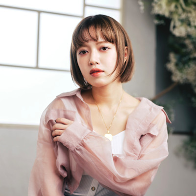 黒髪/ボブルフ/ネビージュ/小顔/ワンレン/前髪/髪質改善/