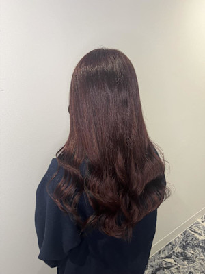 ボルドーで大人ロングに！