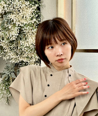 ボブ/黒髪/ボブルフ/ネビージュ/小顔/ワンレン/髪質改善/