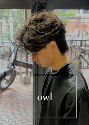 フェザーパーマ×中華ウルフ×ニュアンスパーマ×黒髪